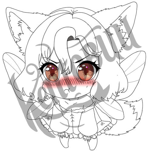 Mochilunna (Full Body Chibi Sketch)